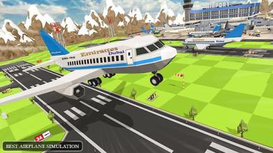 Flight Simulator : Blocky Airplane Pilot 3D Free ✈截图4