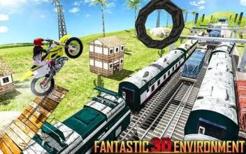 Crazy Bike Train Stunts Tricky Master截图4