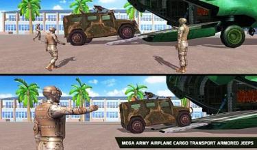 US Army Cargo Plane Transport Offroad Truck Game截图1