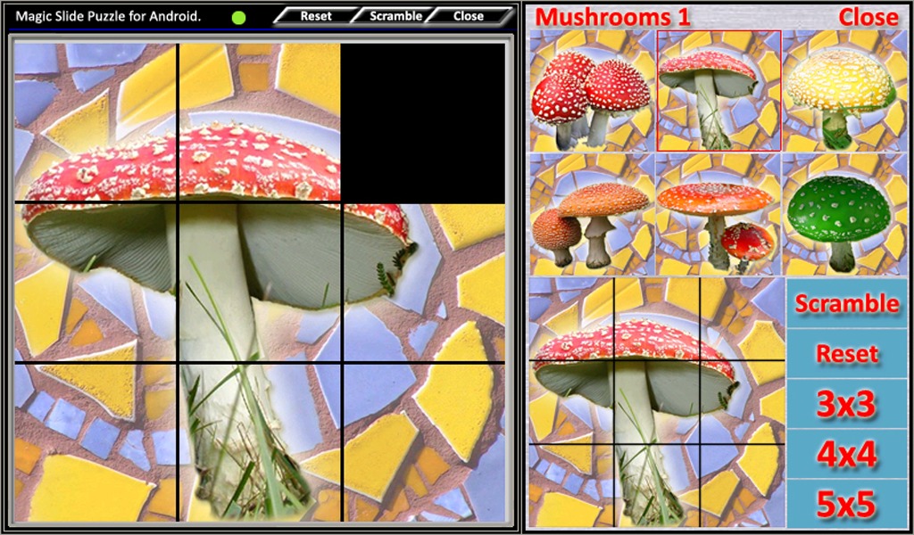 Magic Slide Puzzle Mushrooms 1截图3