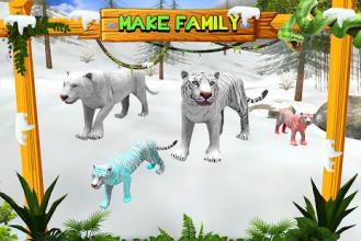 White Wild Tiger Family Survival 3D截图4