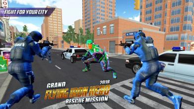 Grand Superhero Flying Iron Rescue截图1