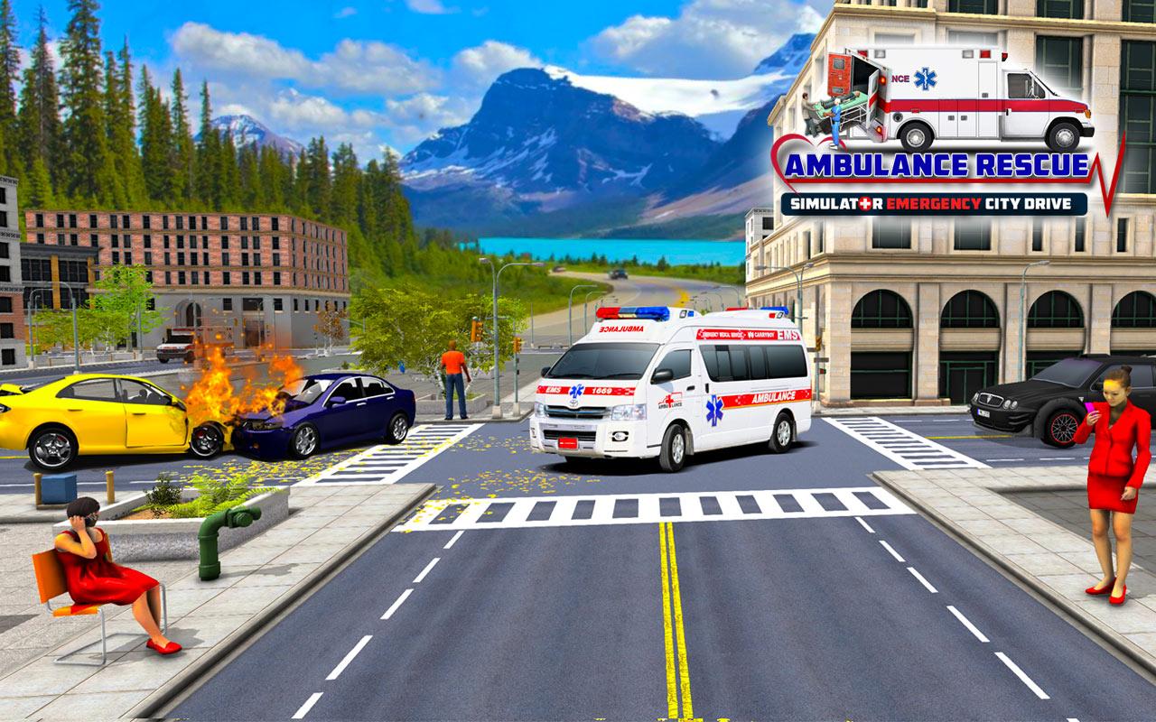 Ambulance Rescue Simulator – Emergency City Drive截图1