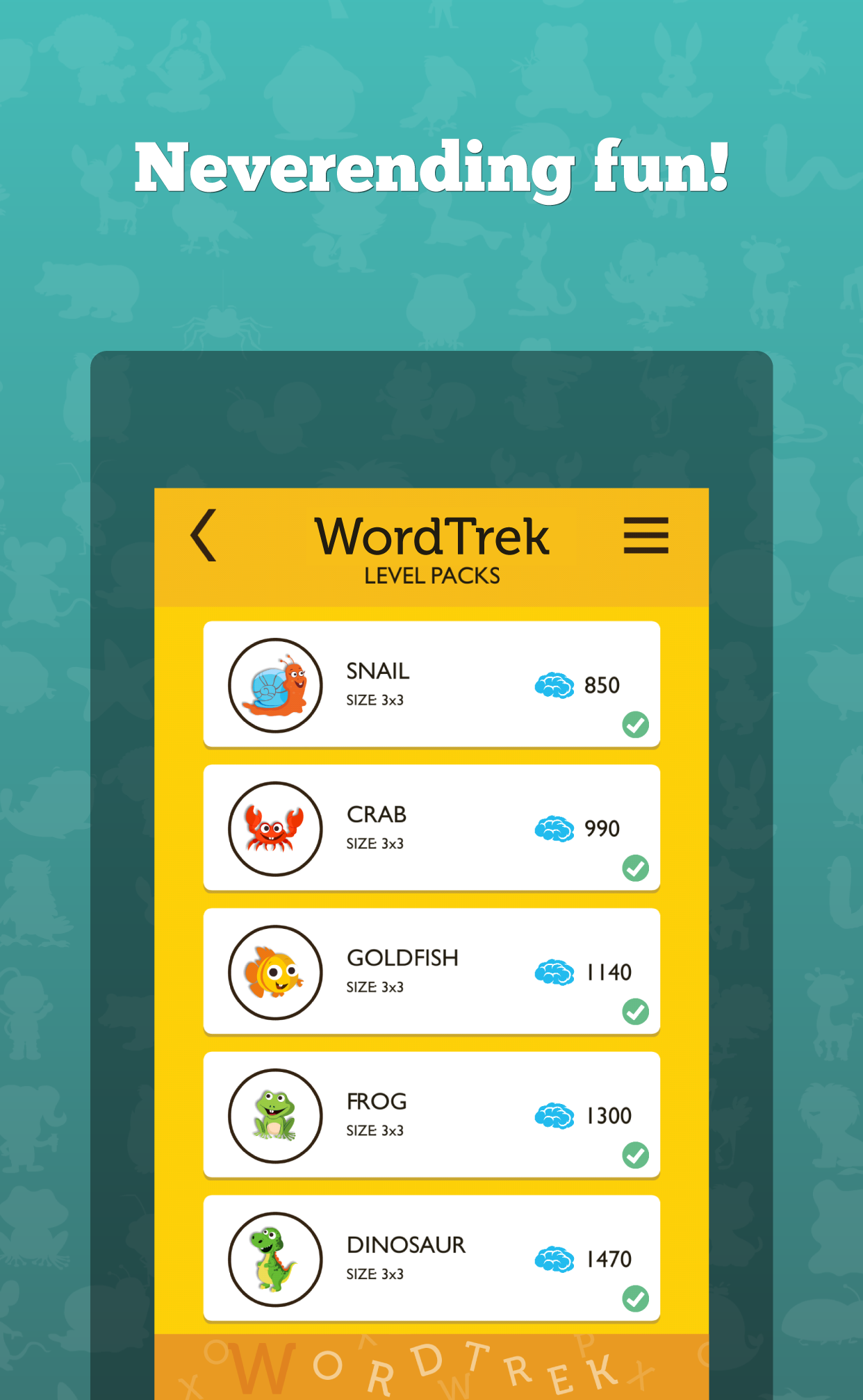 WordTrek brain puzzles & games截图3