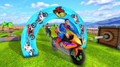 Superhero Color Bike Line Rider Highway Stunts截图3