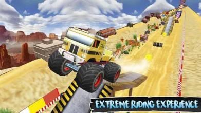 Drive Monster Trucks Ahead - Trucker Path Stunts截图2