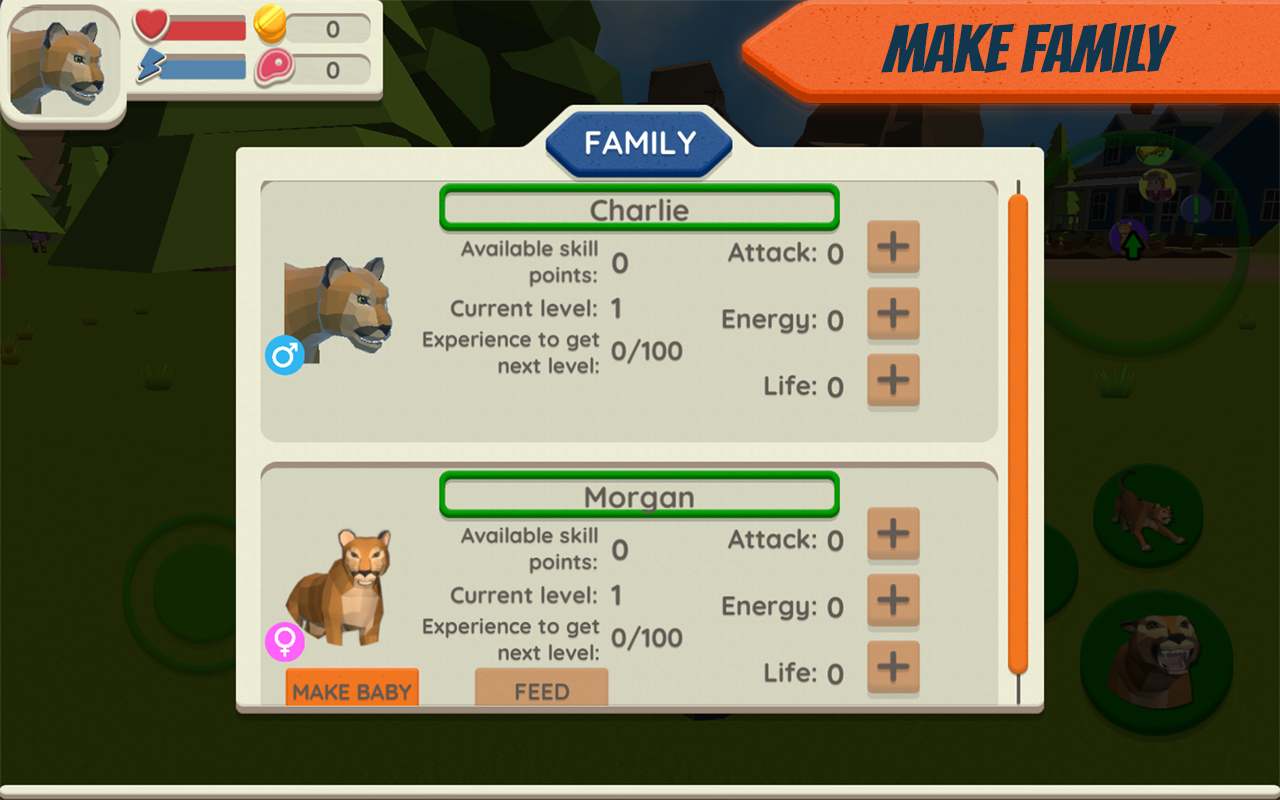 Cougar Simulator: Big Cat Family Game截图3