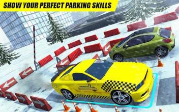 Snow Taxi Parking : Cab Driver Passenger Transport截图2