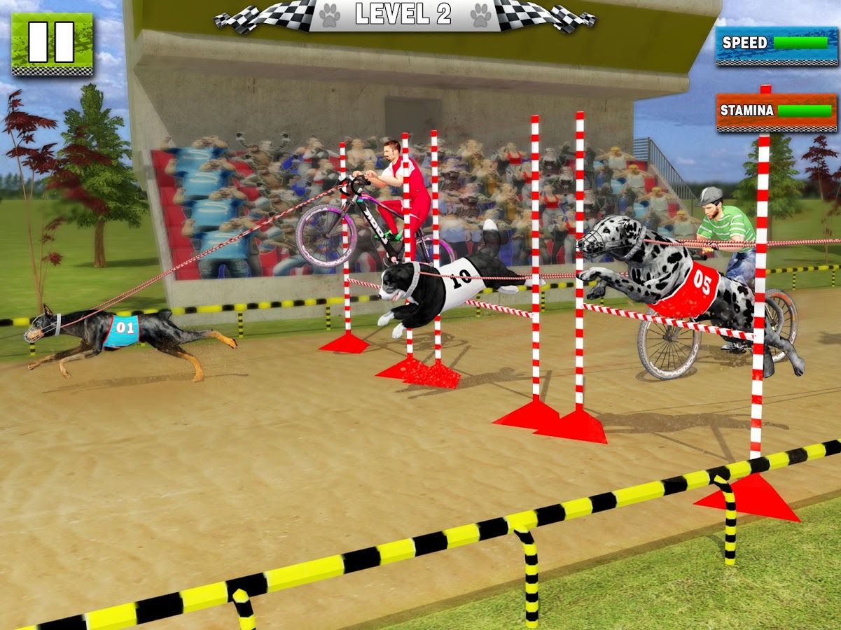 Dog Bikejoring: Bicycle Rider & K9 Dog Racing Game截图5