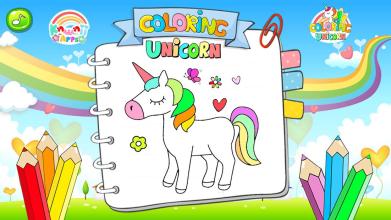 kawaii unicorn coloring book截图1