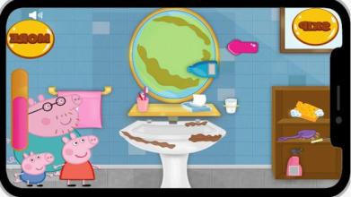 Pig Cleaning Bathroom截图3