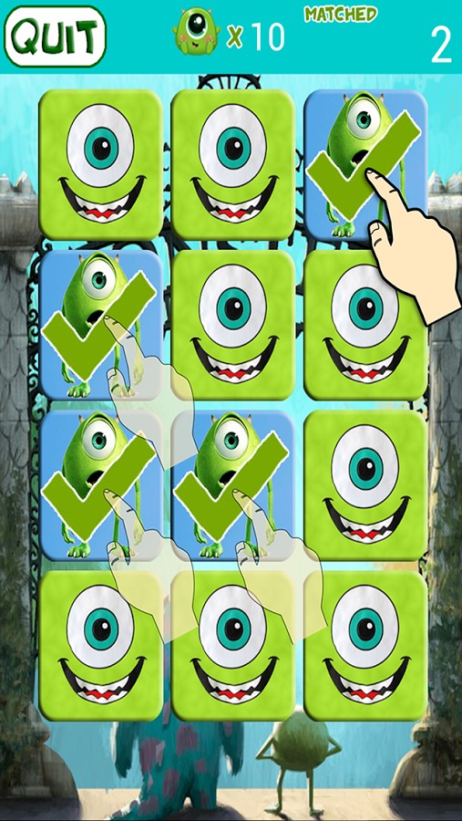 Monster Inc Kids Memory Game截图3