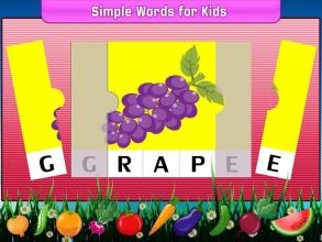 Fruits & vegetables name - kids language game截图1