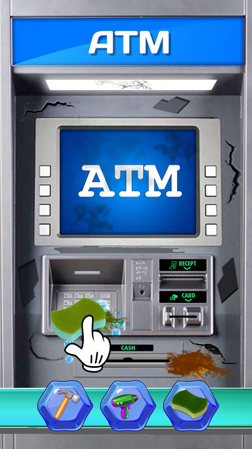 ATM Machine Cleaning & Fixing Games-ATM Cash Games截图5