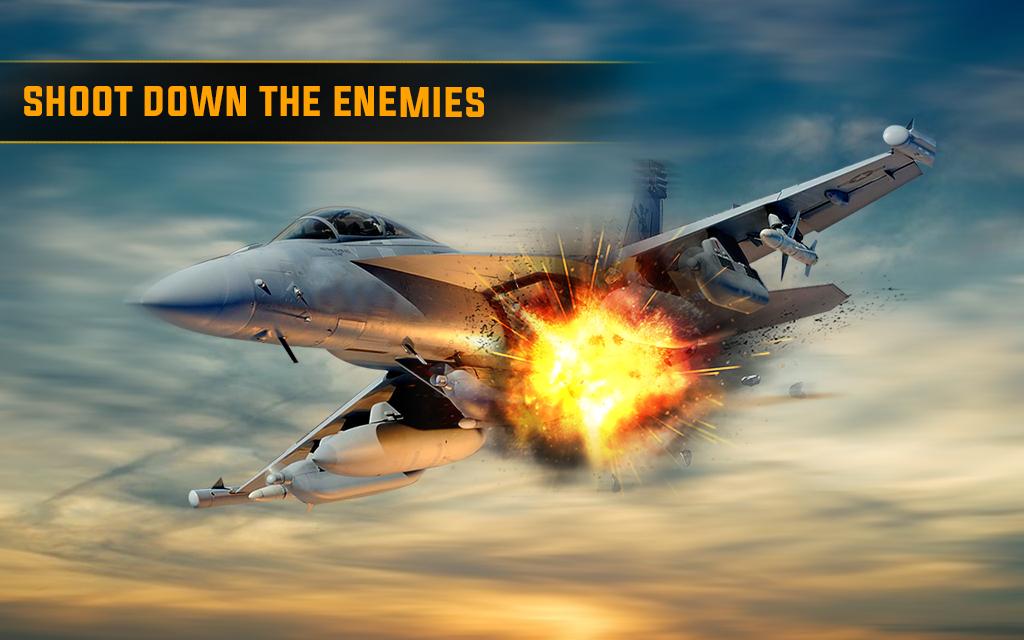 Jet Fighter Air Attack 3D Game Fly F18 Flight Free截图3