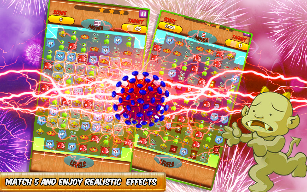 Sweet Germ Crush: Match 3 Game截图5