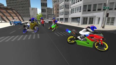 Motorcycle City Rally: Cop Car Chase截图3