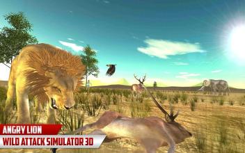 Angry Lion Village Attack - Wild Lion Simulator 3D截图5