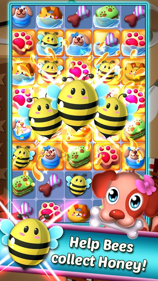 Hungry Pet Mania Free Match 3 Game - Cute Puzzles截图1