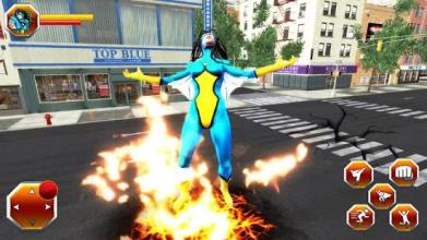 Grand Flying Spider Girl 3D Rescue Game截图4