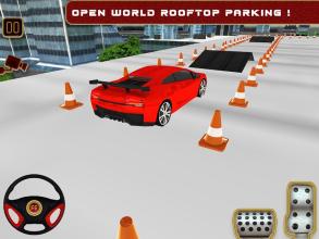 Roof Jumping Car Parking : Crazy Stunts Driving 3d截图4