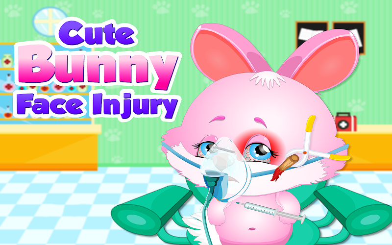 Bunny Face Injury Animal Games截图1