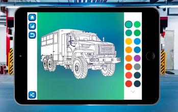 New Russian Cars Coloring Book截图1