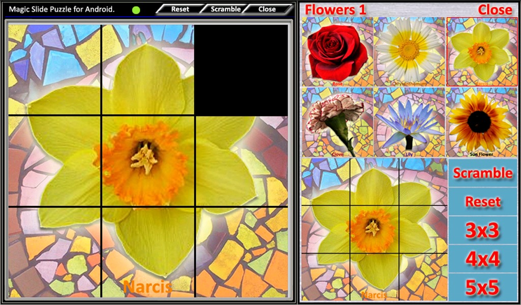 Magic Slide Puzzle Flowers1截图4