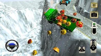 Offroad Snow Truck Driving:Fruits Transporter截图3