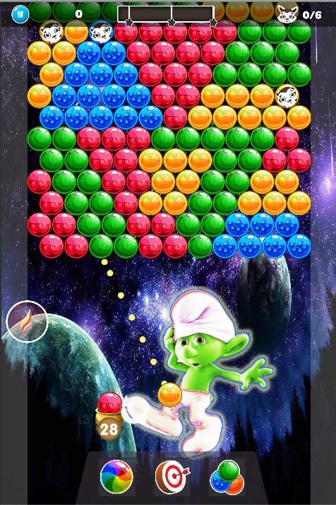 Smurf Bubble Space - Village Pop Shooter截图4