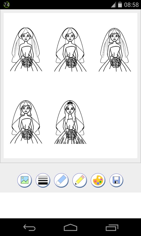 新娘着色页截图2