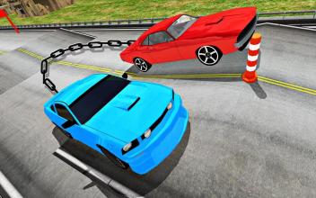 Chained Cars Traffic Racer Chain Break Stunt Game截图3