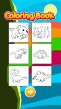 Cartoon Baby Dinosaur Coloring Page截图1