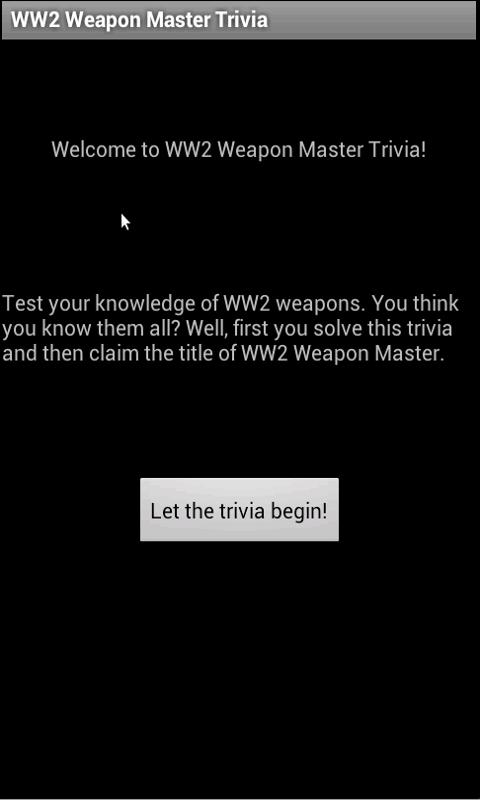 WW2 Weapon Master Trivia截图1