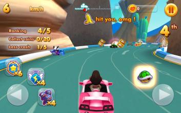 Princess Moa Racing Kart 3D Car !截图3