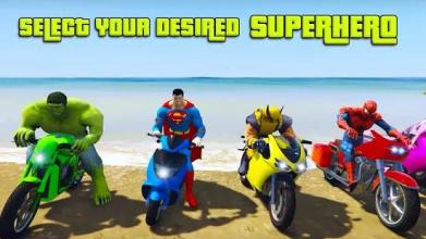 Superheroes Tricky Motorbike Stunt截图4