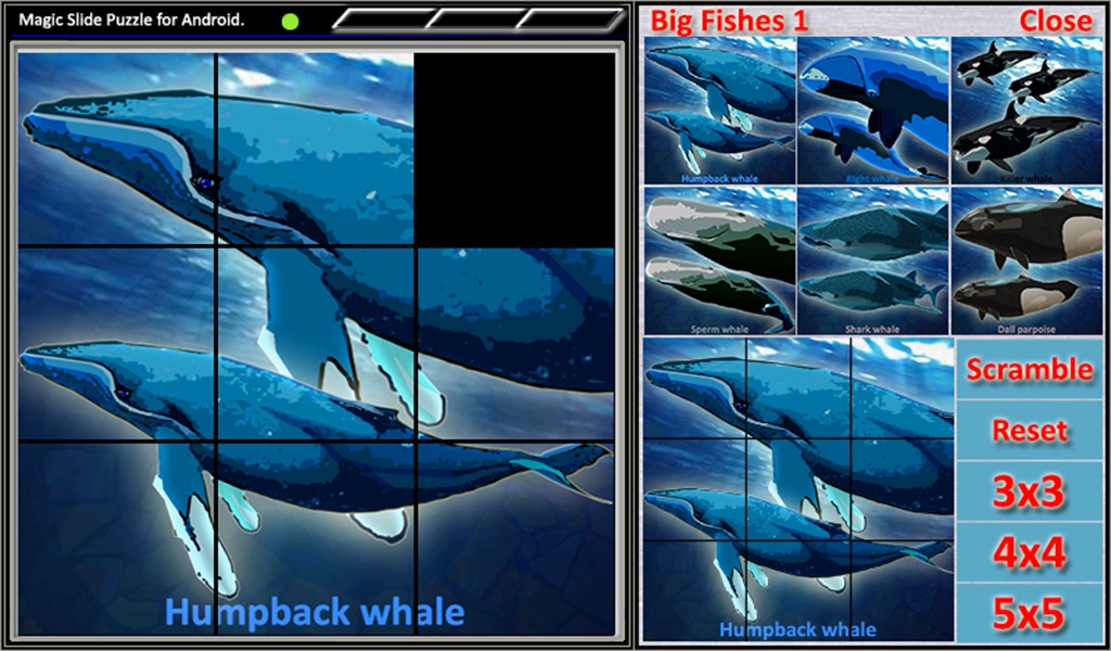 Magic Slide Puzzle B Fishes 1截图2