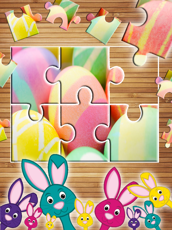 Easter Bunny Egg Jigsaw Puzzle Family Game截图5