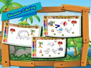 Kids Dinosaur coloring and Puzzle game截图4