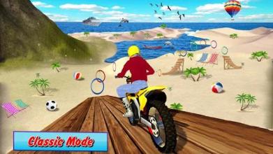 Beach Jumping Motocross 3D Traffic Racer截图2