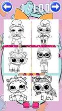 coloring lol surprise princesses doll's截图4