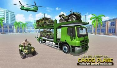 US Army Cargo Plane Transport Offroad Truck Game截图5