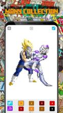 Pixel art dbz paint by number sandbox coloring截图2