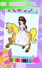 Princess Coloring Book Pages: Kids Coloring Games截图2