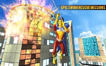 Super Flying Spider Rope Hero: City Rescue Mission截图2