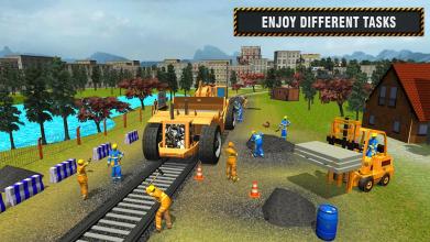 Indian Train City Drive Road Construction Sim截图3