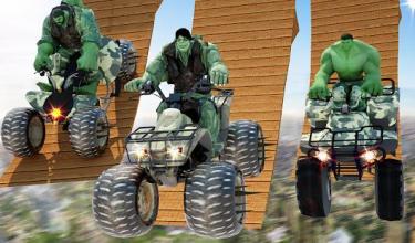 Russian Army Quad Bike Mega Ramp Car Stunts Racing截图3