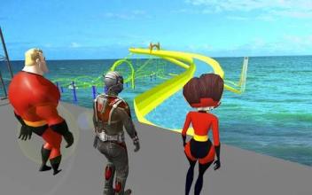 Superhero Incredibles Water Slide Simulation截图4