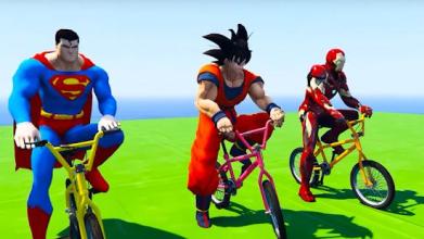 Superheroes Bmx Stunt Cycle Games: Bicycle Games截图5