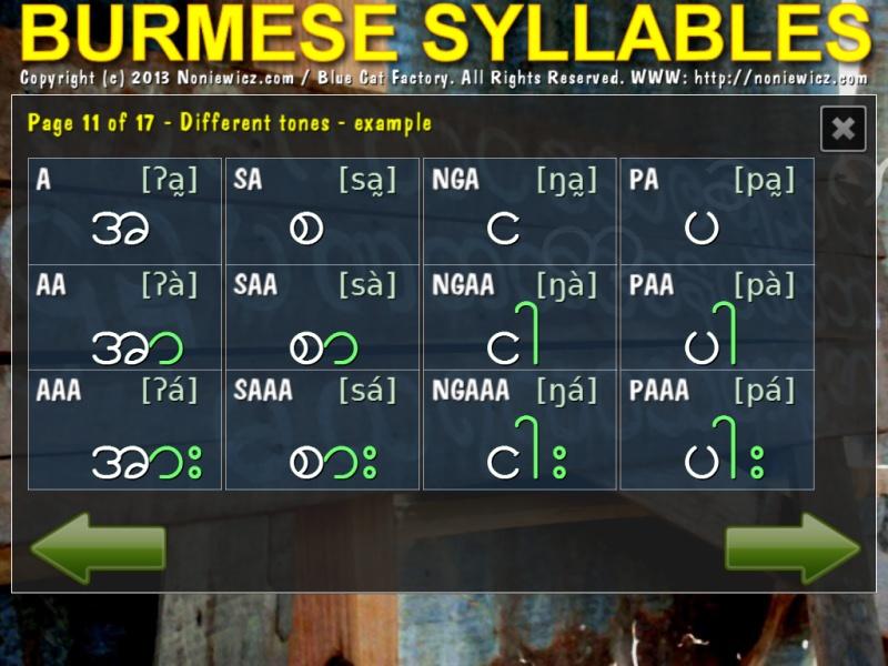 Burmese Syllables截图3